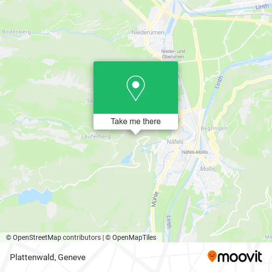 Plattenwald map