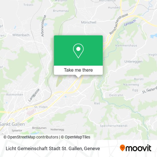 Licht Gemeinschaft Stadt St. Gallen map