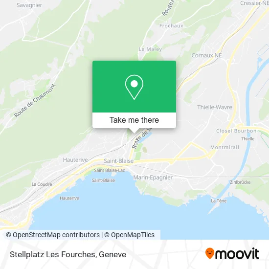 Stellplatz Les Fourches map