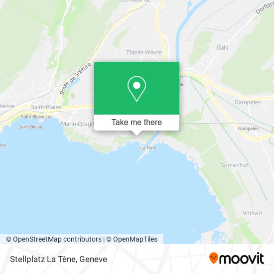 Stellplatz La Tène map