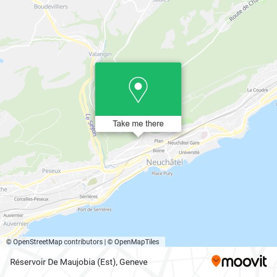 Réservoir De Maujobia (Est) map