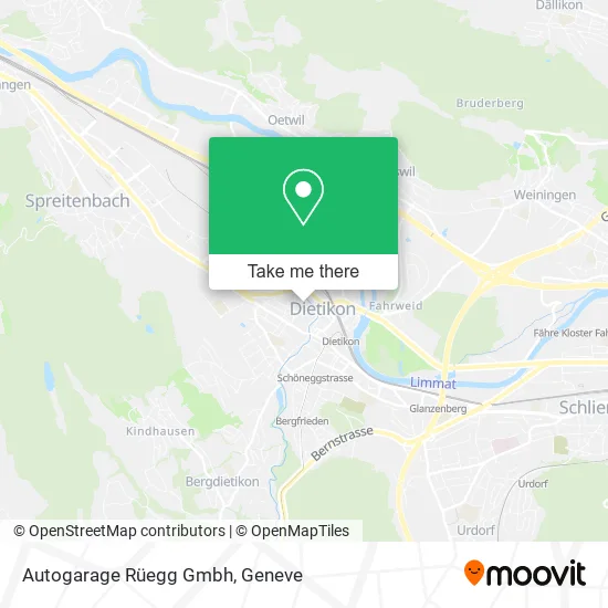 Autogarage Rüegg Gmbh map