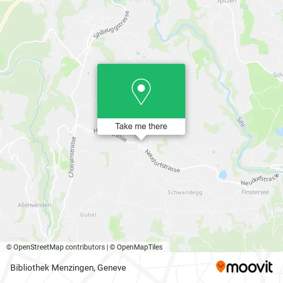 Bibliothek Menzingen map