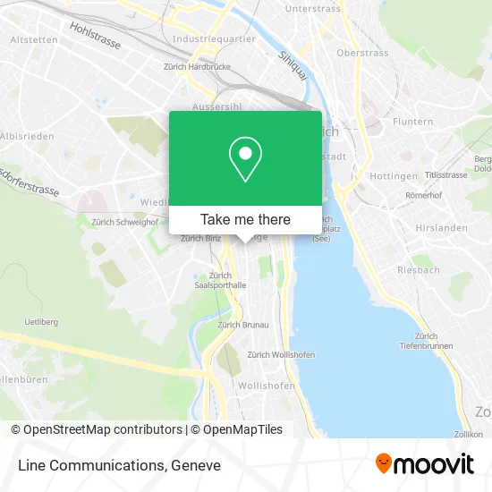 Line Communications map
