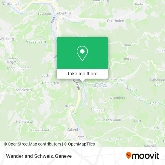 Wanderland Schweiz map