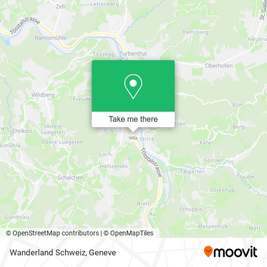 Wanderland Schweiz map