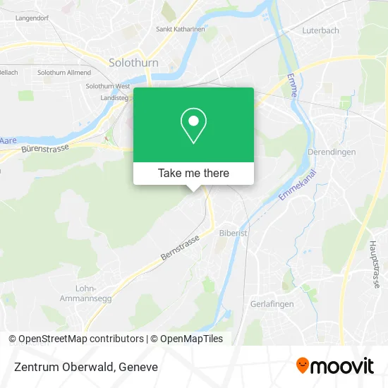 Zentrum Oberwald map
