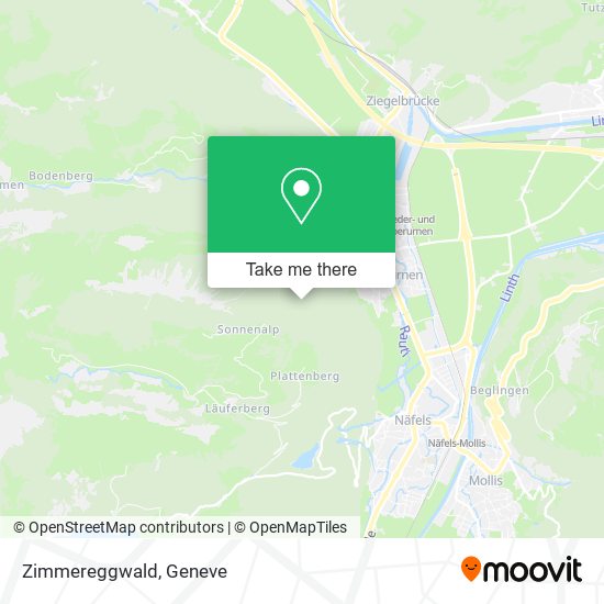 Zimmereggwald map