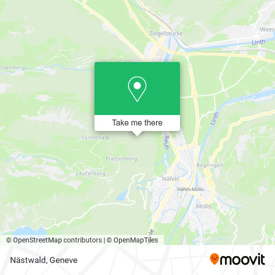 Nästwald map
