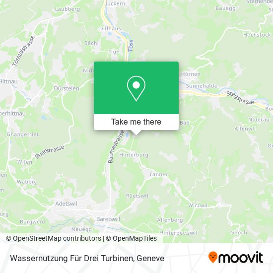 Wassernutzung Für Drei Turbinen map