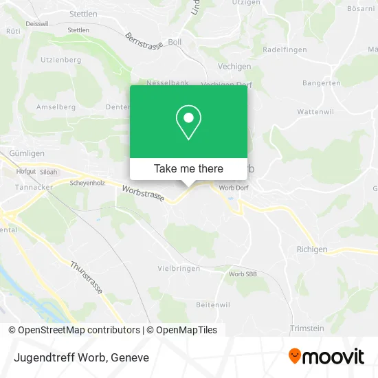 Jugendtreff Worb map