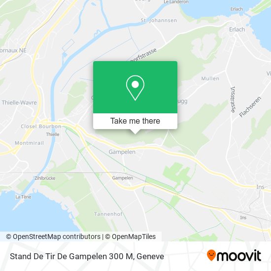 Stand De Tir De Gampelen 300 M map