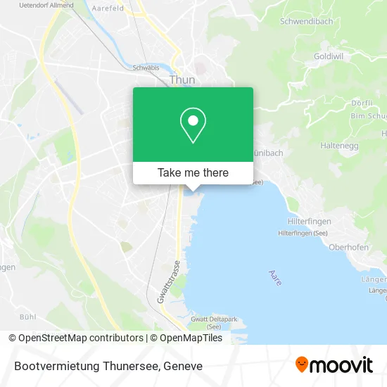 Bootvermietung Thunersee map