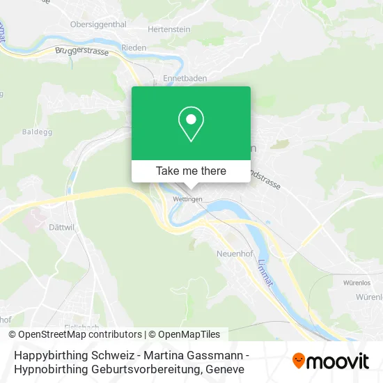 Happybirthing Schweiz - Martina Gassmann - Hypnobirthing Geburtsvorbereitung map