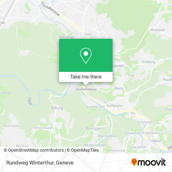 Rundweg Winterthur map