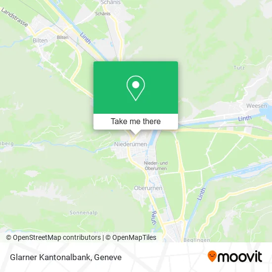 Glarner Kantonalbank map