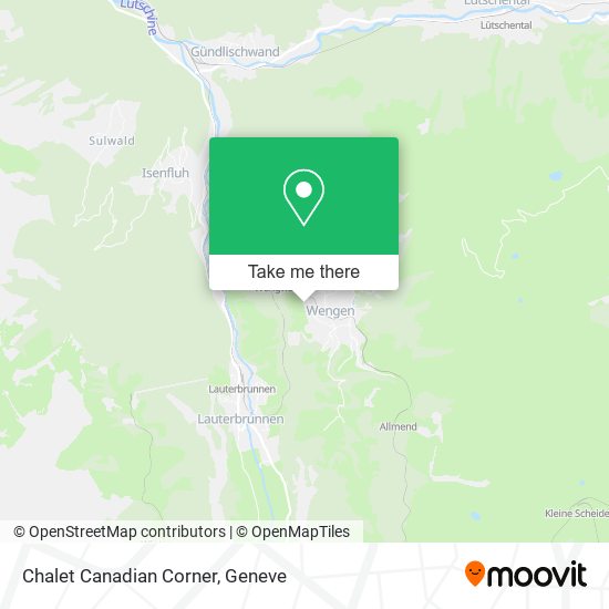 Chalet Canadian Corner map