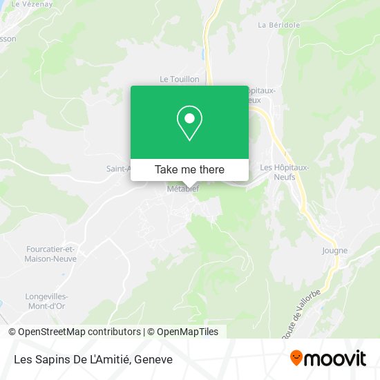 Les Sapins De L'Amitié map