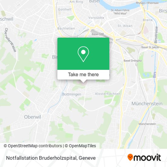 Notfallstation Bruderholzspital map