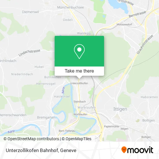 Unterzollikofen Bahnhof map