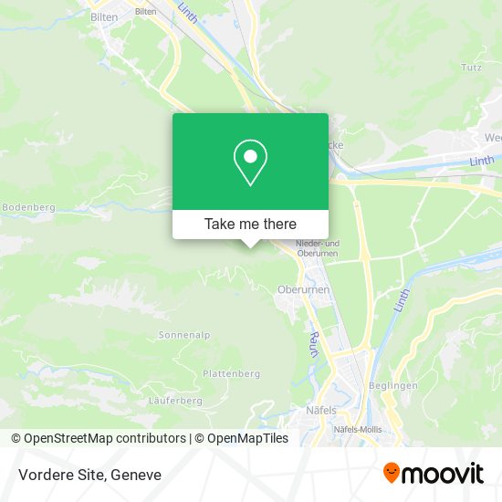 Vordere Site map