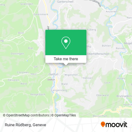 Ruine Rüdberg map