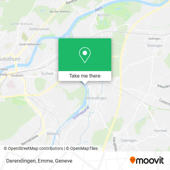 Derendingen, Emme map