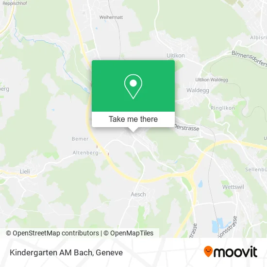 Kindergarten AM Bach map