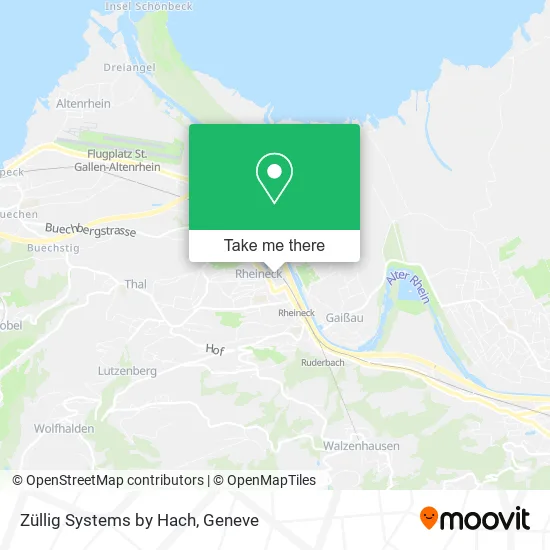 Züllig Systems by Hach map