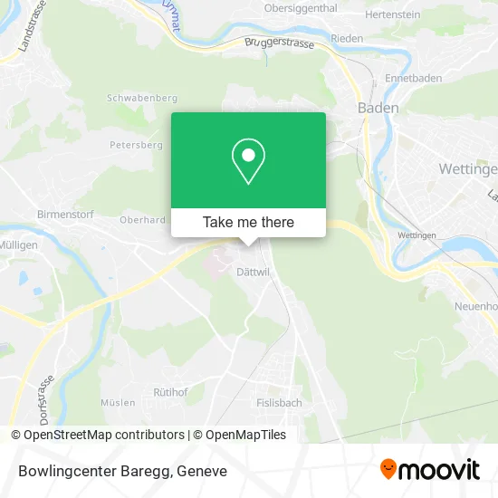 Bowlingcenter Baregg map