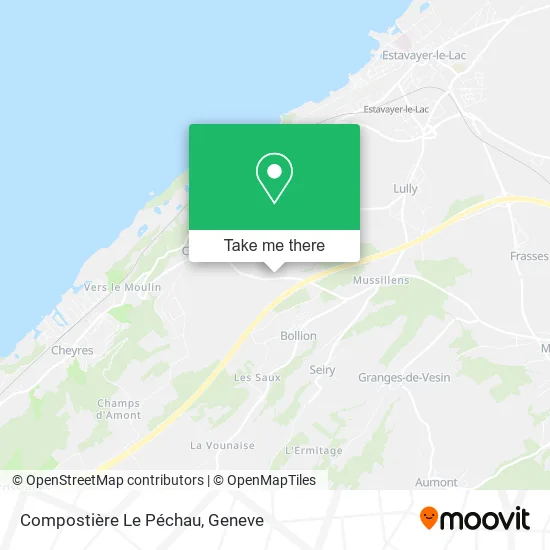 Compostière Le Péchau map