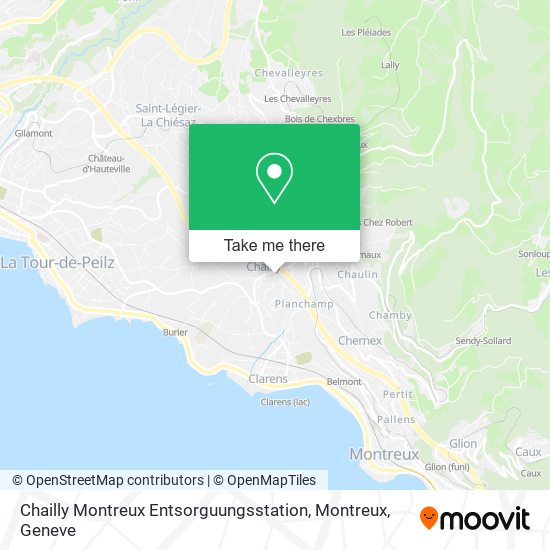 Chailly Montreux Entsorguungsstation, Montreux map