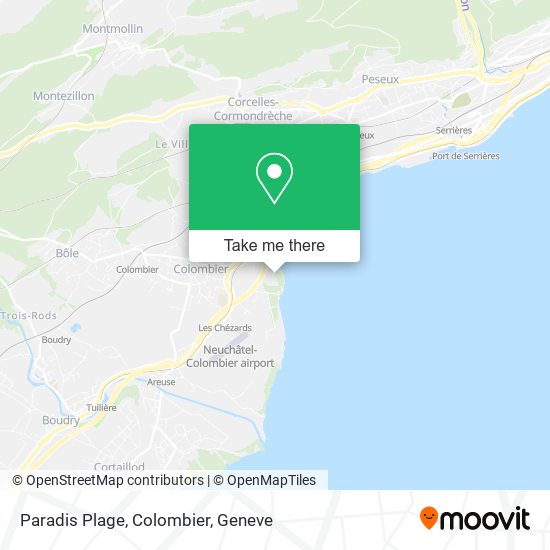 Paradis Plage, Colombier map