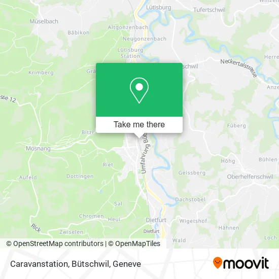 Caravanstation, Bütschwil map