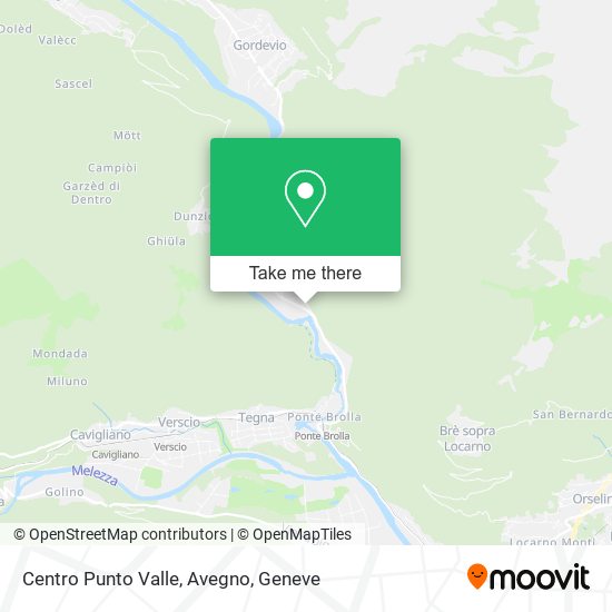 Centro Punto Valle, Avegno map