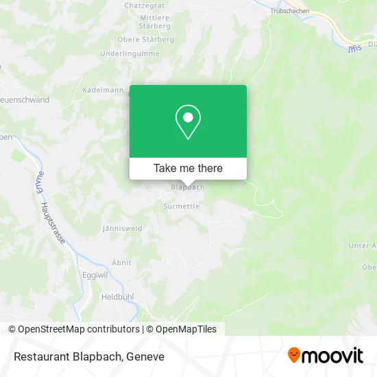 Restaurant Blapbach map