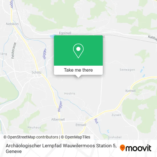 Archäologischer Lernpfad Wauwilermoos Station 5 map