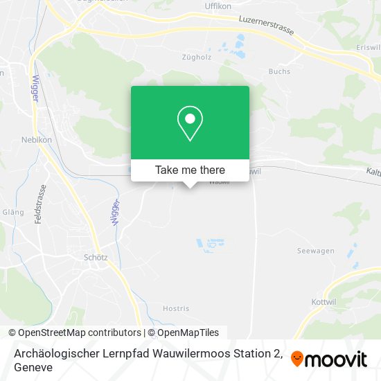 Archäologischer Lernpfad Wauwilermoos Station 2 map