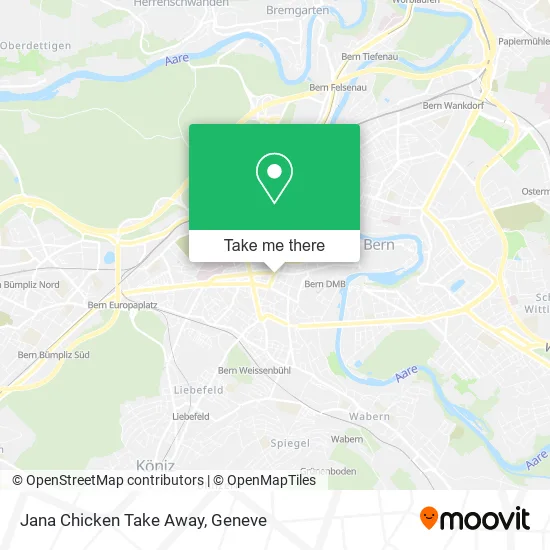 Jana Chicken Take Away map