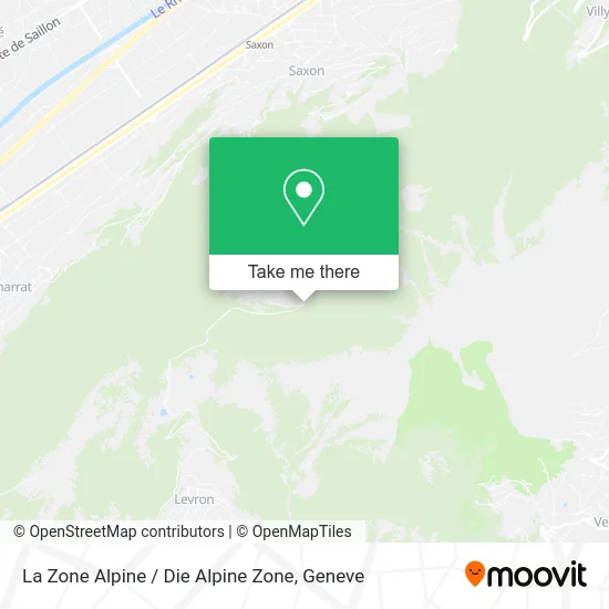 La Zone Alpine / Die Alpine Zone map