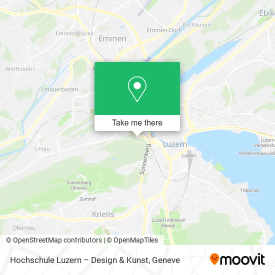 Hochschule Luzern – Design & Kunst map