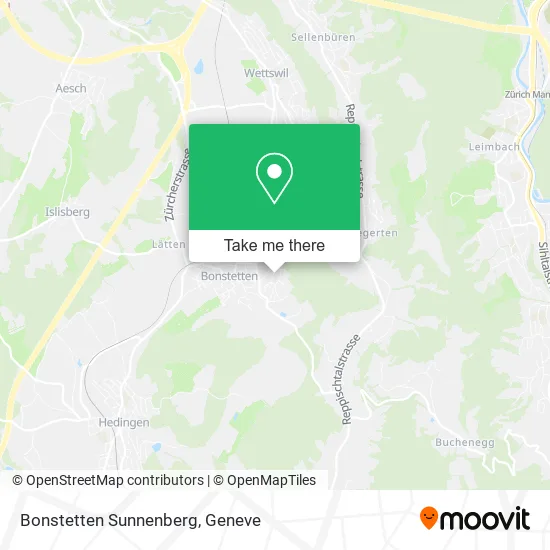 Bonstetten Sunnenberg map