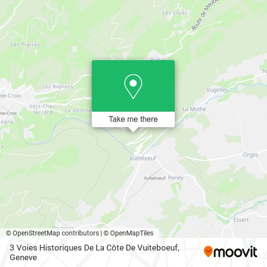 3 Voies Historiques De La Côte De Vuiteboeuf Karte