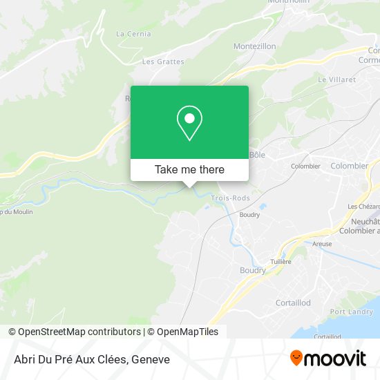 Abri Du Pré Aux Clées map