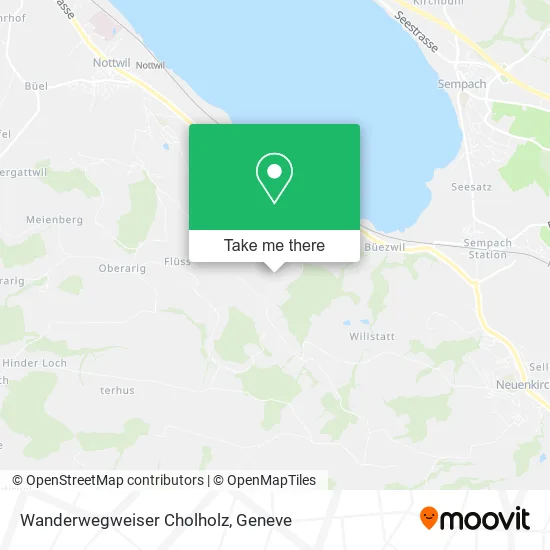 Wanderwegweiser Cholholz map