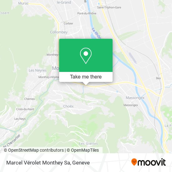 Marcel Vérolet Monthey Sa map