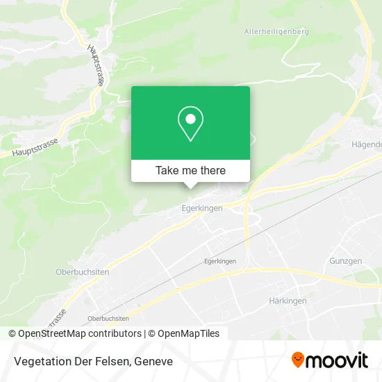 Vegetation Der Felsen map