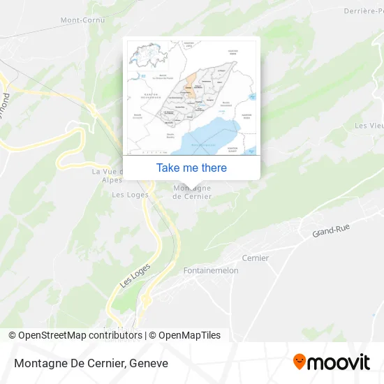 Montagne De Cernier map