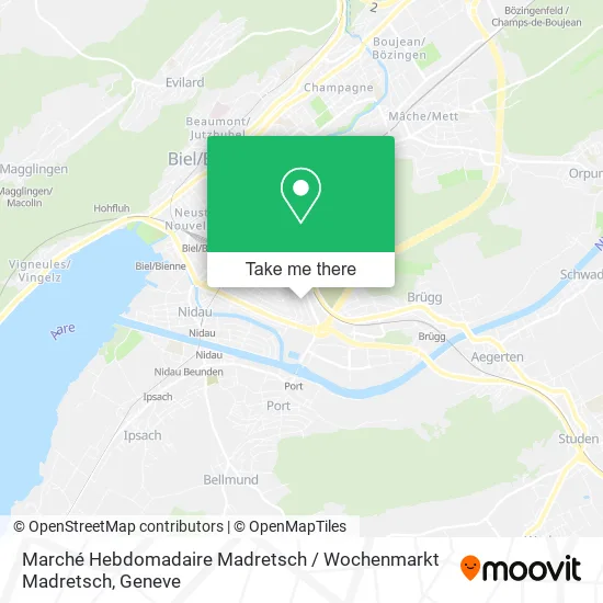 Marché Hebdomadaire Madretsch / Wochenmarkt Madretsch map