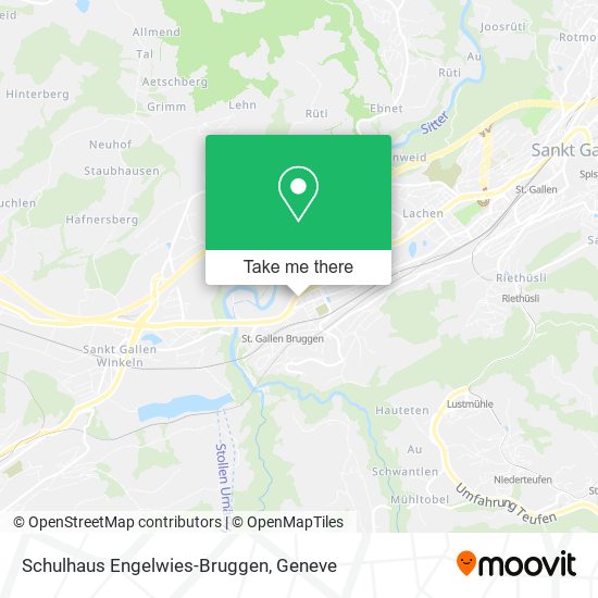 Schulhaus Engelwies-Bruggen Karte
